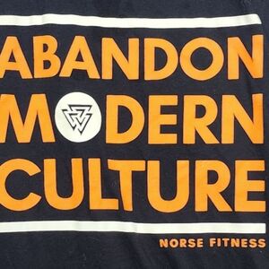 Norse Fitness Abandon Modern Culture Shirt Black/Orange DISCONTINUED 3XL